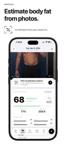 GainFrame: Gym Progress Photos — developer App Store screenshot 3