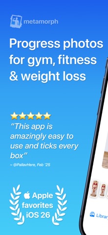 Body Progress Pics: Metamorph — developer App Store screenshot 1